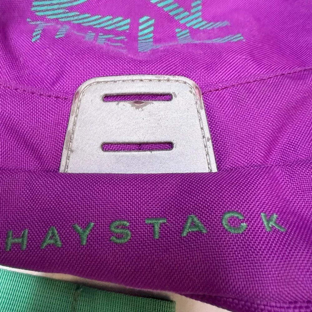 The North Face Haystack Backpack–Grape Purple with Aqua Trim–Laptop Daypack, EUC